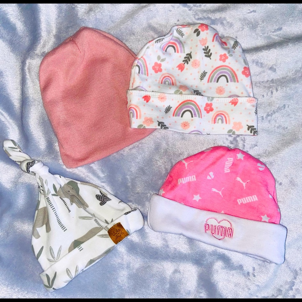 Baby Girl Hats 0-3 months Pre owned
